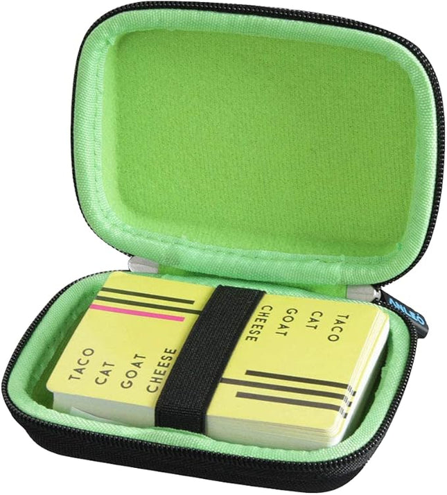 Anleo Travel Case for Taco Cat Goat Cheese Pizza Card Games (Only Case) (Black+Green)