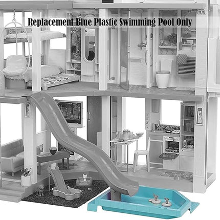 Replacement Part for Barbie Dreamhouse Playset - GRG93 ~ Replacement Blue Plastic Swimming Pool