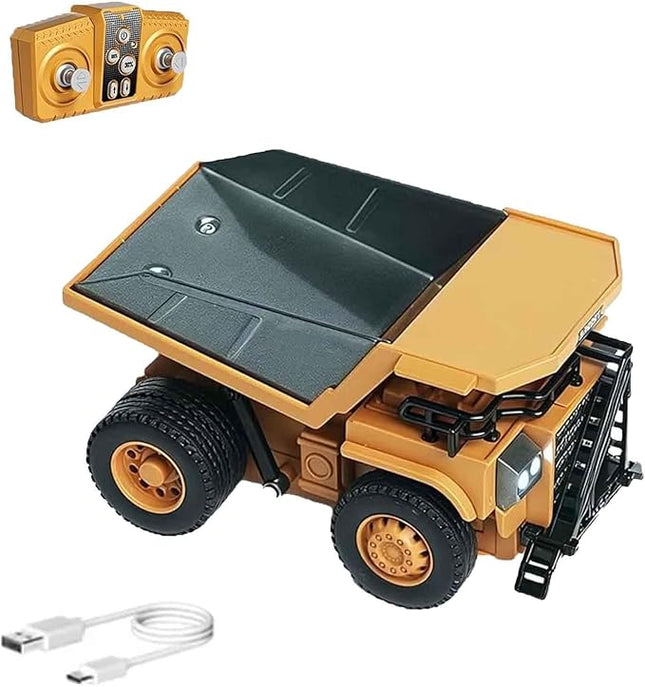 Microcrew Mini Rc Construction Series – Pocket Dump Truck, Excavator & Forklift Set, 1/64 Small 2.4ghz Remote Control Alloy Car Pocket Construction Vehicles Birthday Gifts for Boys and Girls