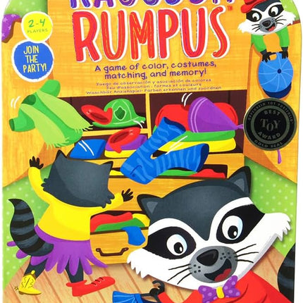 Educational Insights Raccoon Rumpus - Cute Preschool Toys & Board Games for Kids, Color Matching Kids Games, Toddler Memory Game, 2-in-1 Game for 2-4 Players, Fun Gifts for Girls & Boys Ages 3+