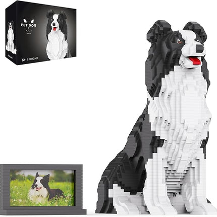 Animal Dog Adorable Pet Collie Building Block Set - Secret Small Storage Box Inside! Ideal Toy for Dog Lovers, Kids & Adults.