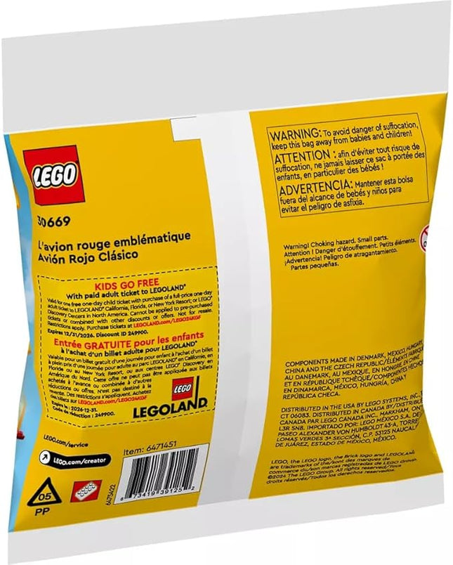 LEGO Creator Iconic Red Plane 30669