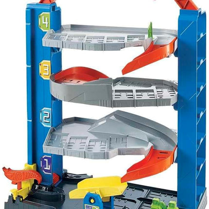 Hot Wheels City Stunt Garage Play Set Gift Idea for Ages 3 to 8 Years Elevator to Upper Levels Connects to Other Sets