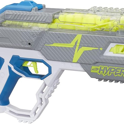 Nerf Hyper Rush-40 Pump-Action Blaster, 30 Hyper Rounds, Eyewear, Up to 110 FPS Velocity, Easy Reload, Holds Up to 40 Rounds