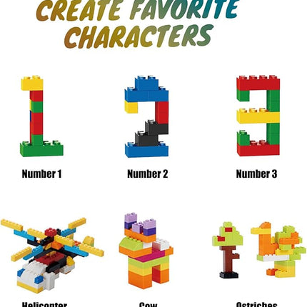 1500 Pieces Building Bricks, Classic Bulk Small Blocks, Classic Bricks Set Basic Building Blocks Compatible with All Major Brands
