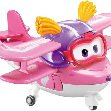 Super Wings transformable Toys, 5 in Ellie Transforming Airplane Toys, 2-in-1 Mode Action Figures, Plane to Robot, Preschool Gift transformable Figures for Boys Girls Kids Age 3 4 5 6 7 8+