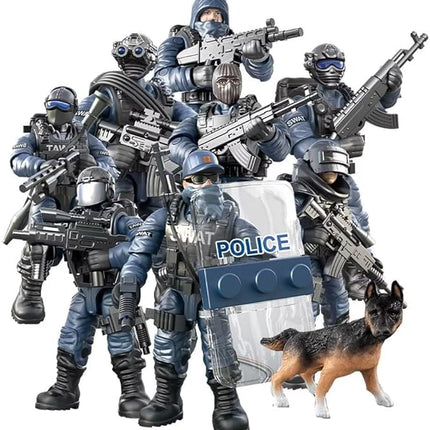 YEIBOBO ! Special Forces Mini Military Action Figure with Weapons and Accessories (Lightning SWAT Team XJ-9902)…