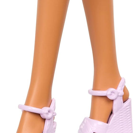 Barbie Fashionistas Doll #228, Blind Doll Wearing Pink Top and Ruffled Skirt with Cane and Sunglasses in Partnership with The American Foundation for The Blind