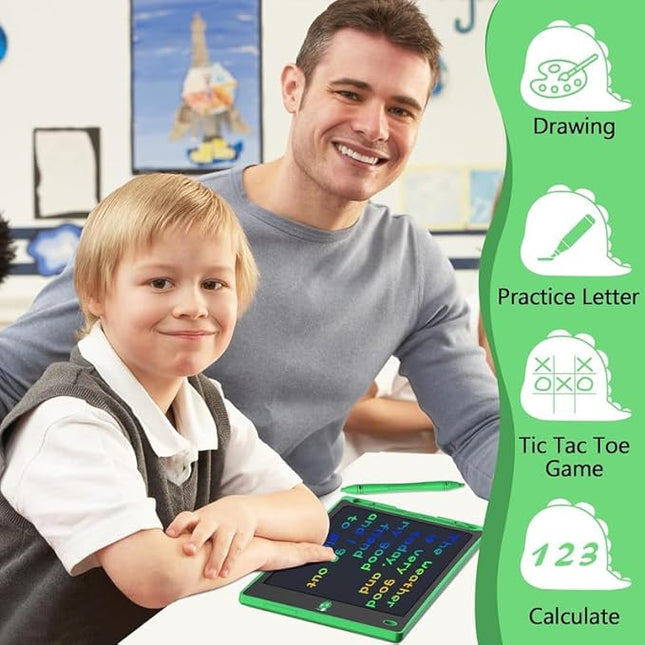 Hockvill LCD Writing Tablet for Kids 8.8 Inch, Toys for Girls Boys Drawing Pad for 3 4 5 6 7 Year Old Kid, Toddler Magnetic Doodle Board Travel Essentials, Birthday Valentines Gifts for Kids (Green)