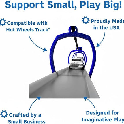 Suspension Bridge Compatible with Hot Wheels Track (Blue)
