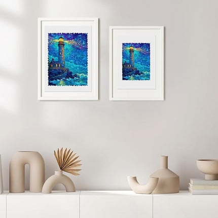 Leodozzio Wooden Puzzles for Adults, Lighthouse Jigsaw Puzzles 500 Pieces-5MM Thickness, 12.2x16.1 Inch, Unique Shaped Wooden Puzzle, Birthday Gift Family Game