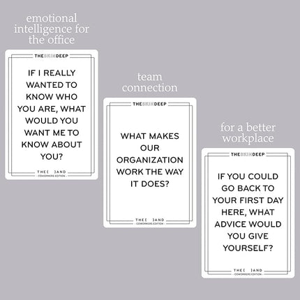 (THE AND) Coworkers Edition - 199 Icebreaker Conversation Cards for Workplace - Team Building Game for Work - Fun Office Activity to Break The Ice and Get to Know Your Teammates by The Skin Deep
