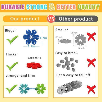 QUN XING Building Toys Stem Toys 300PCS Big Size Interlocking Creative Educational Building Blocks Set Classroom Must Haves Manipulatives for Preschool for Teacher Boys and Girls Kids Ages 4-8