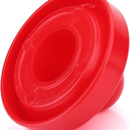 Table Air Hockey Red Pushers and Pucks Set, Plastic Air Hockey Goalies Pushers Pucks Set for Standard Air Hockey Tables