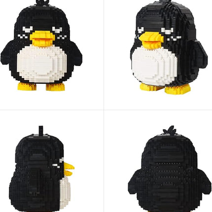 Larcele Animal Series Micro Building Blocks Animal Set, DIY Mini 3D Building Toy Bricks,1499 Pieces KLJM-07 (Penguin)