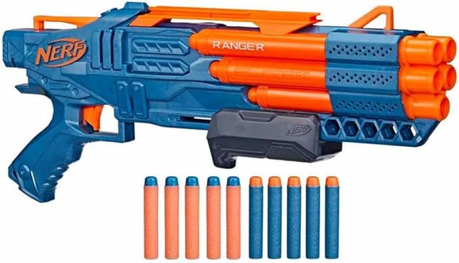 Nerf Elite 2.0 Ranger PD-5 Blaster, 5-Barrel Blasting, 10 Nerf Elite Darts, Easy to Use, Dart Storage, Pump Action