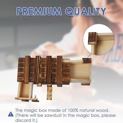 Diteje Puzzle Box, Magic Wooden Boxes Case Card Holders with Secret Hidden Compartment for Adults and Kids