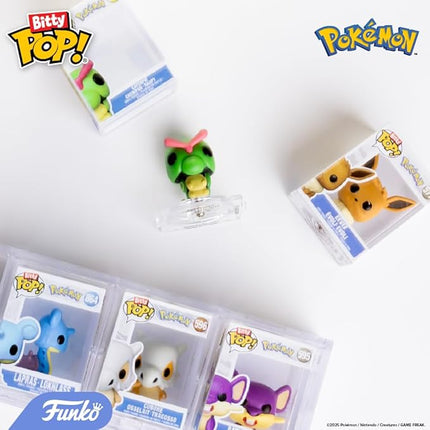 Funko Pop! Bitty: Pokemon - Squirtle, Eevee, Growlithe, and Psyduck - 0.9 Inch (2.2 Cm) Collectable - Stackable Display Shelf Included - Gift Idea - Party Bags Stocking
