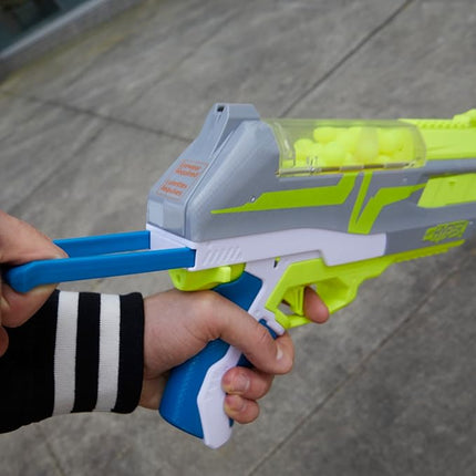 NERF Hyper Impulse-40 Blaster, 30 Nerf Hyper Rounds, Spring-Open Instant Reload Hopper, Up to 110 FPS Velocity, Eyewear Included