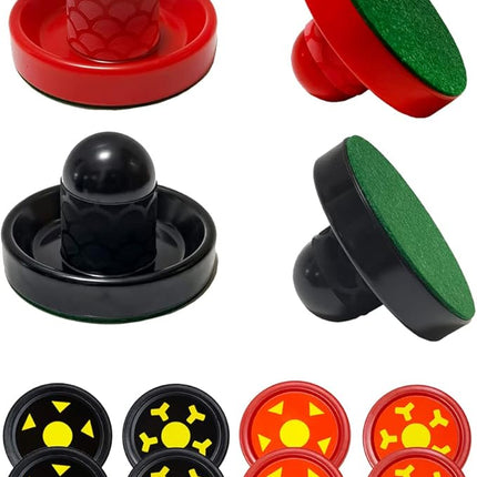 Air Hockey Pushers and Air Hockey Pucks, Non-Slip Strikers and Dynamic Pucks for Air Hockey Table Game for Adults and Kids,Replacement Accessories for Game Tables