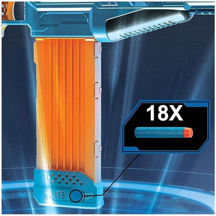 Nerf Elite 2.0 Turbine CS-18 Motorised Blaster, 36 Nerf Darts, 18-Dart Clip, Built-in Customising Capabilities