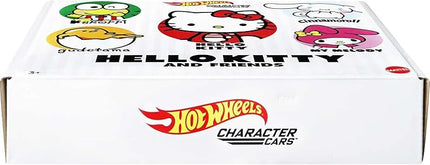 Hot Wheels Sanrio Toy Character Car 5-Pack in 1:64 Scale: Hello Kitty, Keroppi, Gudetama, Cinnamaroll & My Melody, Set for Kids & Collectors