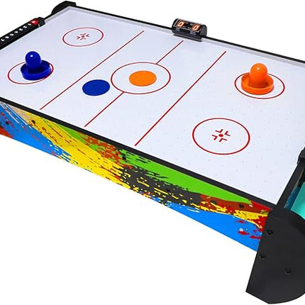 Air Hockey Table for Kids | Tabletop Air Hockey for Children, Girls, Boys, Teens with Air Hockey Pucks and Paddles, Electronic Fans