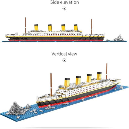 Titanic Ship Model Building Block Set for Adults Cruise Ship MIicro Blocks DIY Educational Toys for Kids Ages of 14+ 1872 Pieces