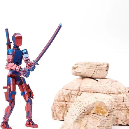 Assembly Completed T13 Action Figure, Titan 13 3D Printed Action Figure, 3D Printed Titan13, Assembled Dummy 13 Lucky 13 Toy Figure