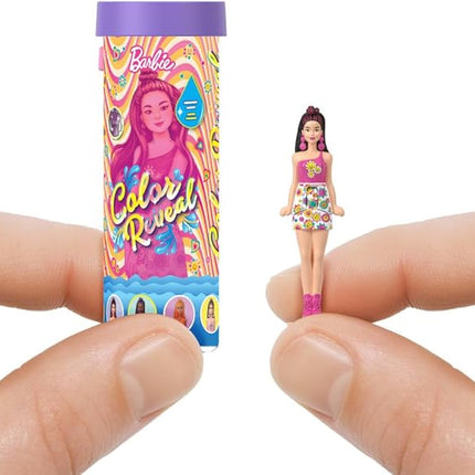 Barbie Mini Barbie Land 5-Pack Pop Reveal Dolls, 1.5-inch Mini Doll with Surprise Reveal & Sensory Play Piece (Styles May Vary)