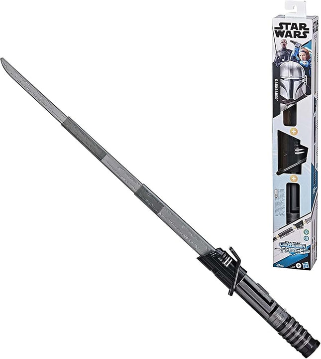 STAR WARS Lightsaber Forge Darksaber Electronic Extendable Black Lightsaber Toy, Customizable Roleplay Toy for Kids Ages 4 and Up (Amazon Exclusive)