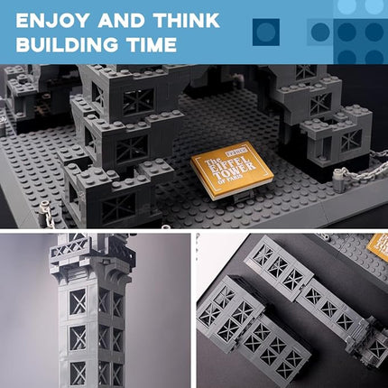 ArtorBricks Eiffel Tower Architecture Model Kit - 976-Piece Premium Building Set for Collectors, Detailed Display & Thoughtful Gift Idea