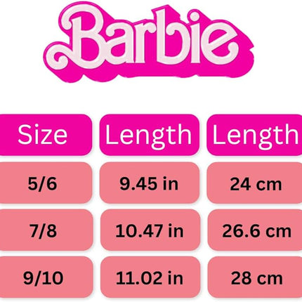Josmo Barbie Girls Slippers Cozy Fuzzy Plush House Shoes Warm Indoor Outdoor Kids Bedroom Slippers for Little Kid Big Kid Adults