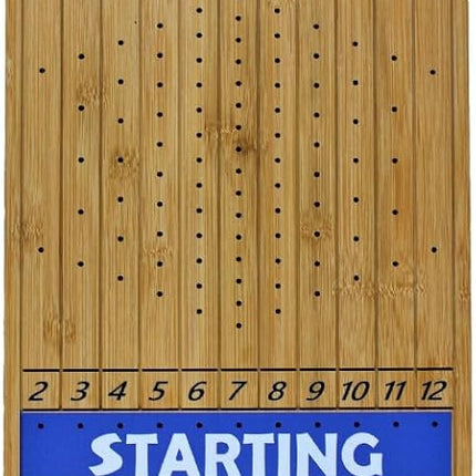 Metal Horse Race Board Game Set with Horse Racing Thick & Solid Wood Game Board(22”/Natrual),11 Luxurious with 4Antique(Gold,Silver,Red Cooper&Bronze) Metal Craft Horses, Dice&Cards (HR-F554)