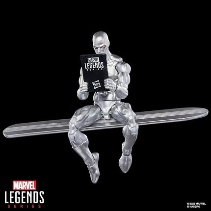 Marvel Legends Series Silver Surfer, Silver Surfer #1 (1968) and Fantastic Four Comics-Inspired Collectible 6-Inch Scale Action Figure with Character-Sized Comic Accessory