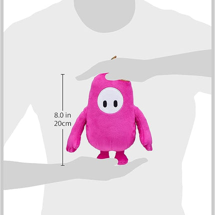 Fall Guys Moose Toys Original Pink Bean Skin Official Collectable 8" Cuddly Deluxe Plush Toy Featuring The Gold Crown from The Ultimate Knockout Video Game, 5 Series 1 Characters