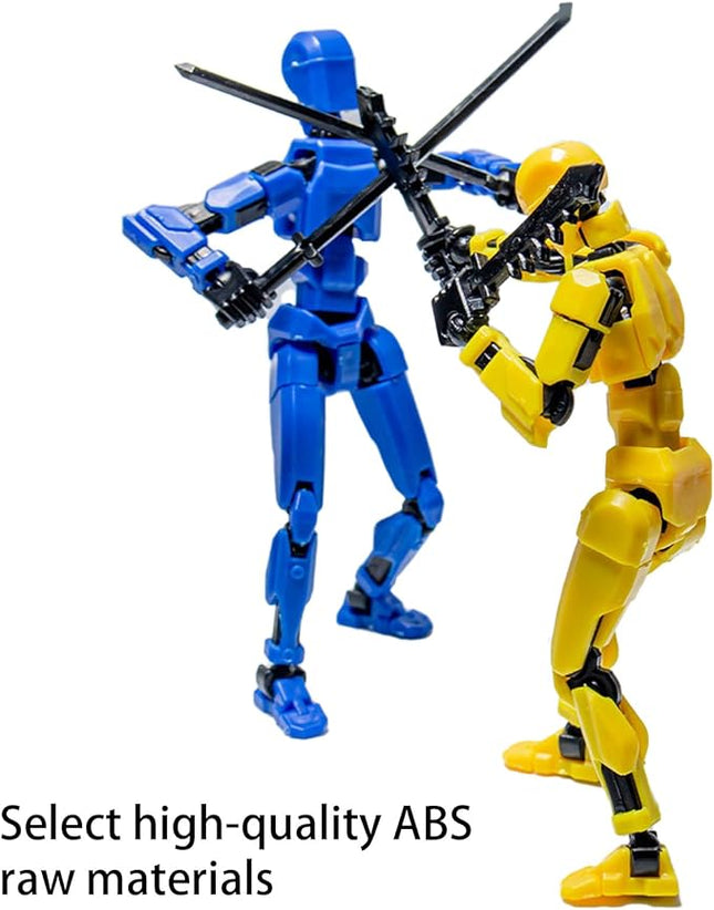Titan 13 Action Figure, Action Figures, Titan 13 Action Figure 3D Printed Robot Multi-Jointed Movable, Desktop Decorations for Game Lovers（Golden）