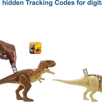 Mattel Jurassic World Survival Instincts Roarin' Battle Pack Set with 2 Action Figures, Roar Strikers Iguanodon & Skorpiovenator Dinosaur Toys