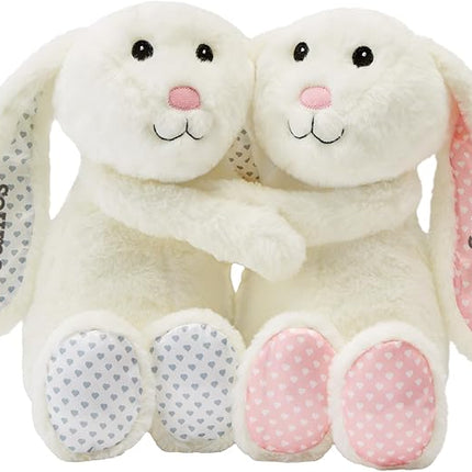 Let's Make Memories Personalized Hugging Plush Bunnies - Easter Bunny - Bunny Stuffed Animal - for Couples - for Him - for Her