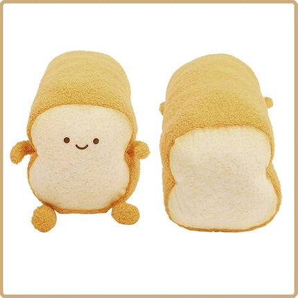 DENTRUN Toast Plush Pillow, Stuffed Bread Shape, Soft Food Plushie for Kids & Adults, 15"