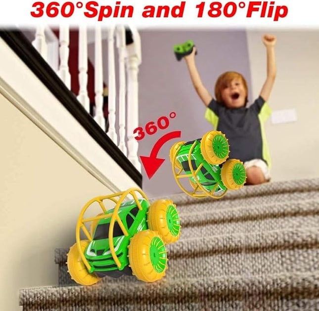 MaxTronic Amphibious Remote Control Car,Rechargeable RC Cars Toy 360° Flips Rotation Stunt Crawler 15KM/H 4WD All Terrain Outdoor Indoor Toy for Kids Boys Girls 3-12