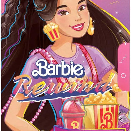 Barbie Rewind Doll & Accessories with Black Hair & 1980s-inspired Movie Night Outfit, Collectible & Displayable