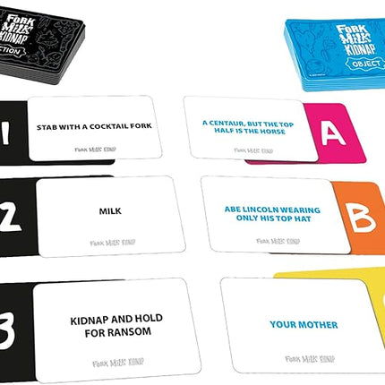 Hasbro Gaming Fork Milk Kidnap Game for Adults Only, an Adult Party Game of Questionable Choices, Ages 17+, for 3 to 10 Players, Hilarious NSFW Card Games