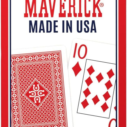 Maverick Playing Cards 12 Pack, Made in USA, Jumbo Index, Red and Blue Decks, Bulk Playing Cards for Poker, Card Games, and Family Game Night
