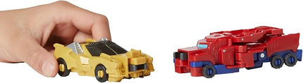 Transformers Crash & Combine Heroes, 3.75-Inch Converting Bumblebee and Optimus Prime Action Figures, Robot Toys for Kids 6 and Up (Amazon Exclusive)