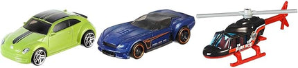 Hot Wheels 3 Car Pack, Multipack of 3 Hot Wheels Vehicles, Instant Starter Set, Collection of 1:64 Scale Toy Sports Cars, Rolling Wheels, For Kids 3 Years & Up