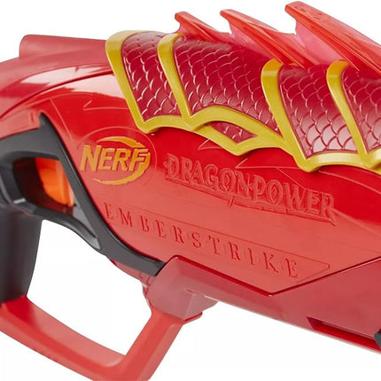 Nerf DragonPower Emberstrike Blaster, Inspired by Dungeons and Dragons, 8-Dart Drum, 16 Nerf Darts, Dart Storage