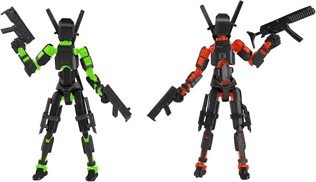 T13 Action Figure (Assembly Completed) Titan 13 Dummy 13 Action Figure Robot 13 Figure 3D Printed Articulated Multi-Jointed Movable Robot Model (2 Pack-E)