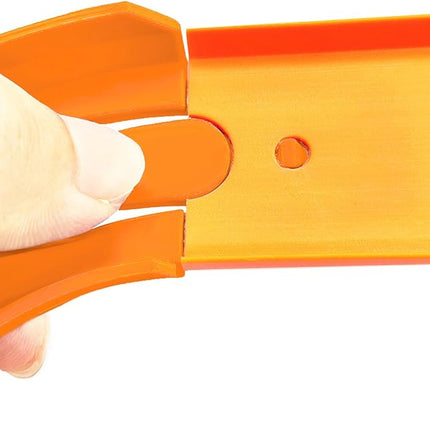 Racetrack Connectors Compatible with Hot Wheels,90 Degree Banked Turn,4 Packs，Upgrade Edition (Orange)