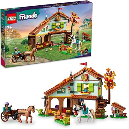 LEGO Friends Autumn’s Horse Stable Building Toys - Horse Toys for Girls & Boys, Ages 7+ - Includes 2 Minifigures, 2 Horses, Carriage, & More - Birthday Gift Idea - 41745